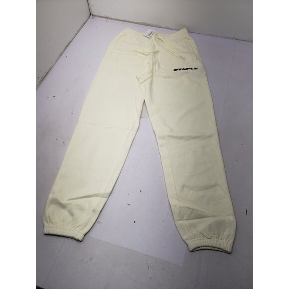 Jeff Staple Embroidered Jogger Heavyweight Cream Streetwear Sweatpants Size S - Picture 2 of 8